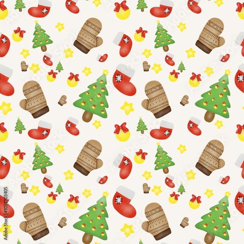 Obraz na płótnie Christmas seamless pattern on background. w salonie