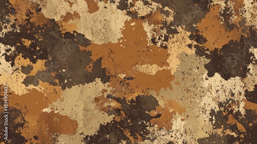 Abstract military camouflage pattern featuring olive drab tones and rugged textures, perfect for themed designs and backgrounds.