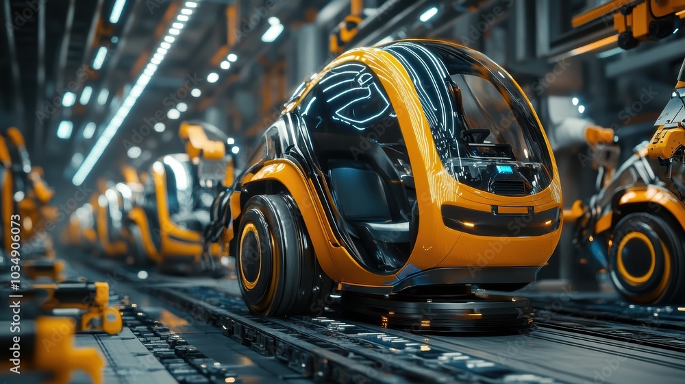 Robots assembling eco-friendly vehicles: Green industry focus on clean transportation, soft lighting, vibrant colors, 8k resolution, photorealistic. cinematic. 3D render. highly detailed, Robots assembling eco-friendly vehicles: Green industry focus on clean transportation, soft lighting, vibrant colors, 8k resolution, photorealistic. cinematic. 3D render. highly detailed,