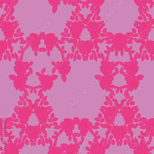 A vibrant pink floral pattern that is absolutely perfect for both contemporary fashion and interior design projects