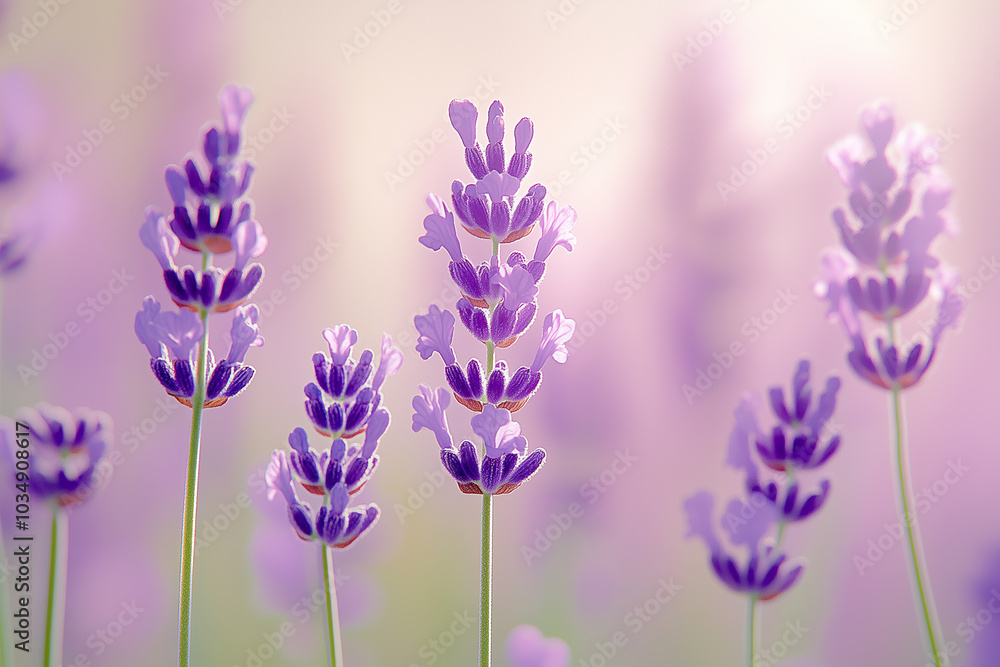 Naklejka premium Lavender Field Serenity