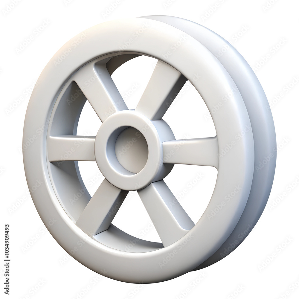 Obraz premium wheel 3d render icons in cartoon plastic style minimal isolated on transparent white background, clipping path