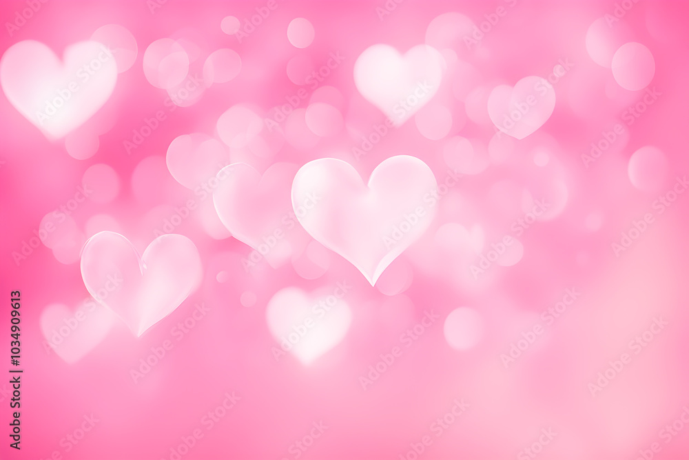 Abstract pink heart glitter light bokeh background. Abstract pink heart glitter light bokeh background.
