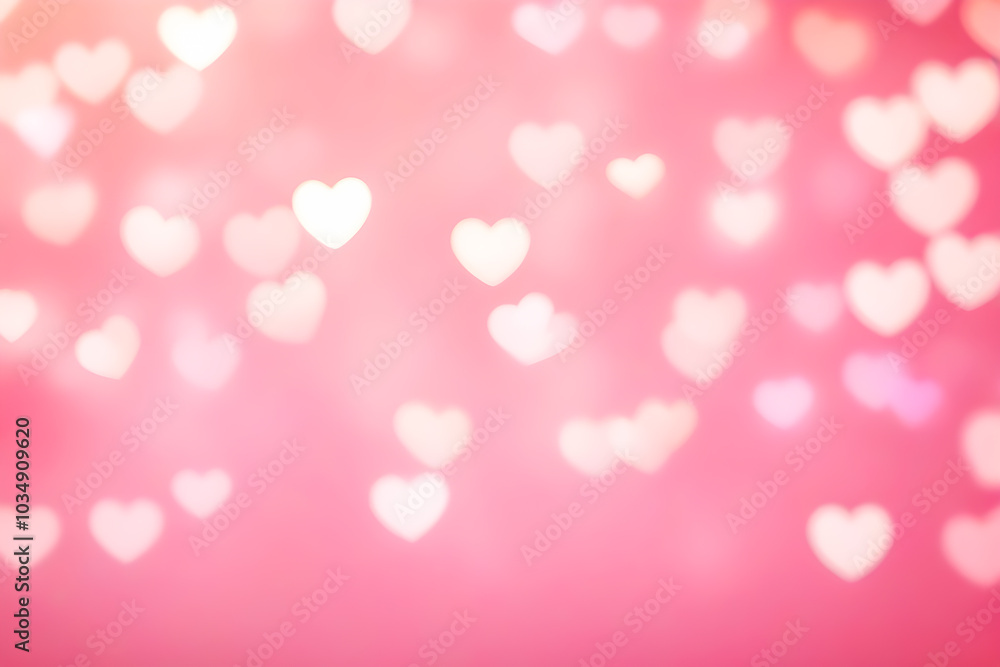 Abstract pink heart glitter light bokeh background. Abstract pink heart glitter light bokeh background.