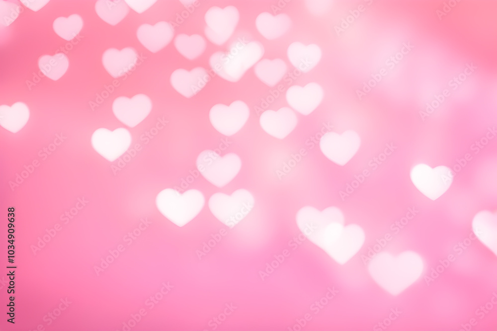 Abstract pink heart glitter light bokeh background. Abstract pink heart glitter light bokeh background.
