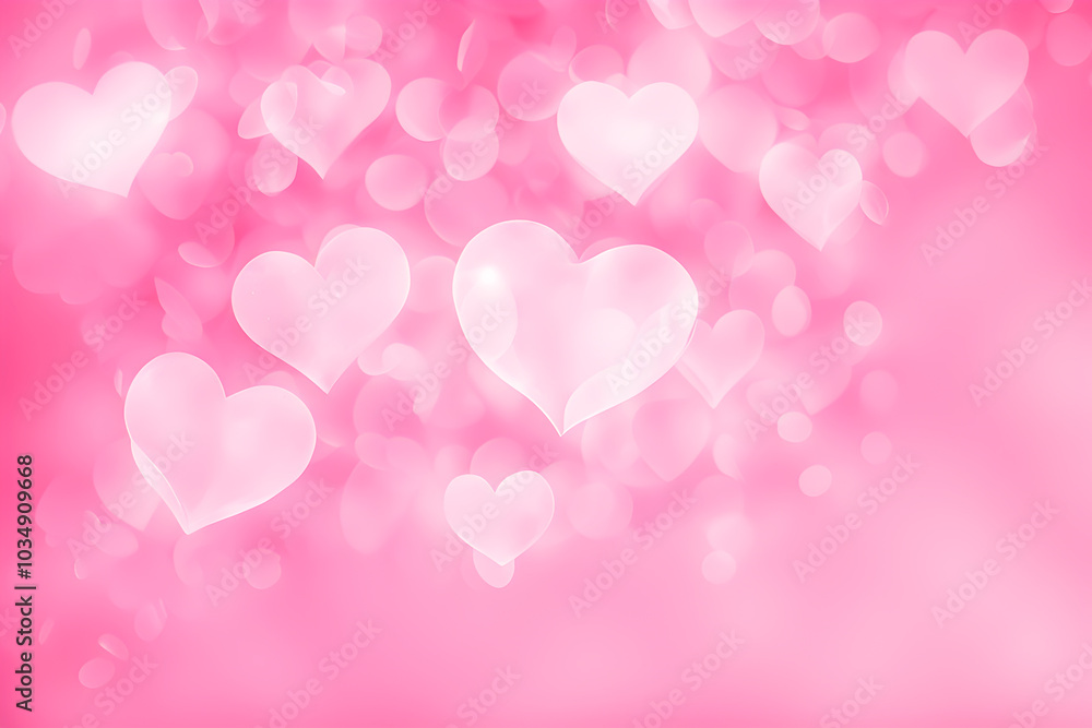 Abstract pink heart glitter light bokeh background. Abstract pink heart glitter light bokeh background.
