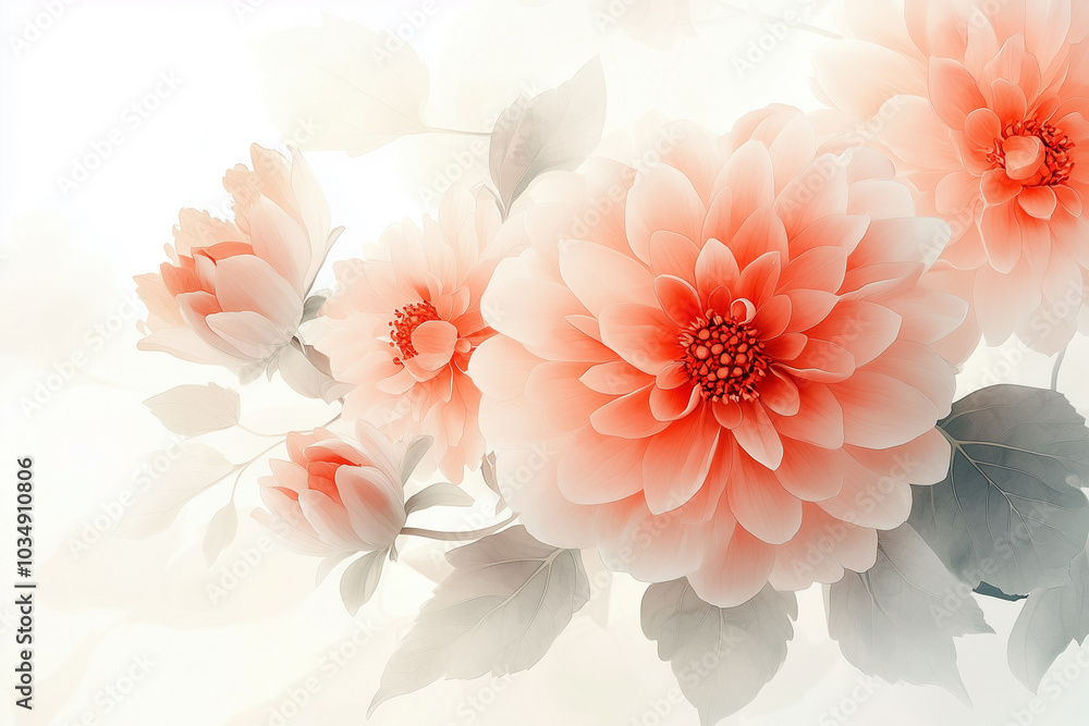 Fototapeta premium Delicate Floral Blossom Arrangement