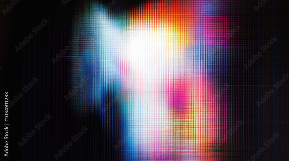 Abstract close-up of colorful light waves creating a vibrant, textured pattern Abstract close-up of colorful light waves creating a vibrant, textured pattern