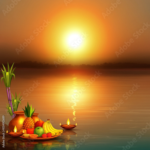 chhath puja Ritual setup re...