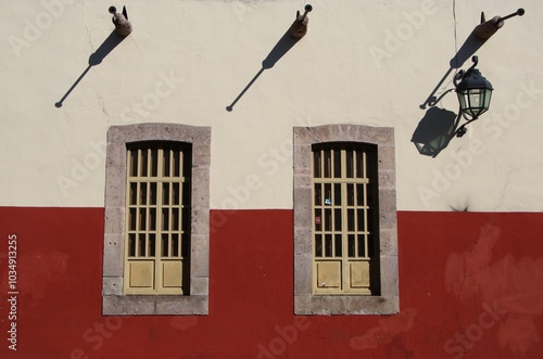 Obraz na płótnie Fachadas del centro histórico del Morelia Michoacán, México w salonie