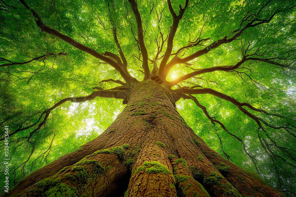 Fototapeta premium Majestic Tree Canopy View