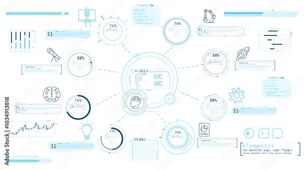 Infographics about programming and technology, animated on alpha channel. Infographics about programming and technology, animated on alpha channel.