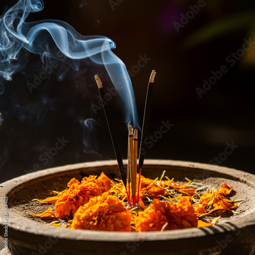 Close-up of incense sticks ...