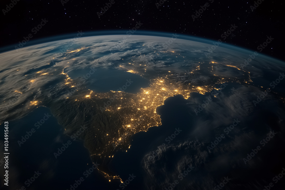City Lights from Space at Night City Lights from Space at Night