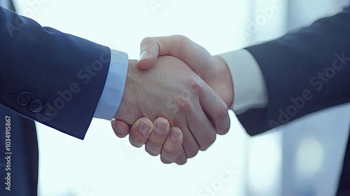 Professional Handshake in Modern Business Environment