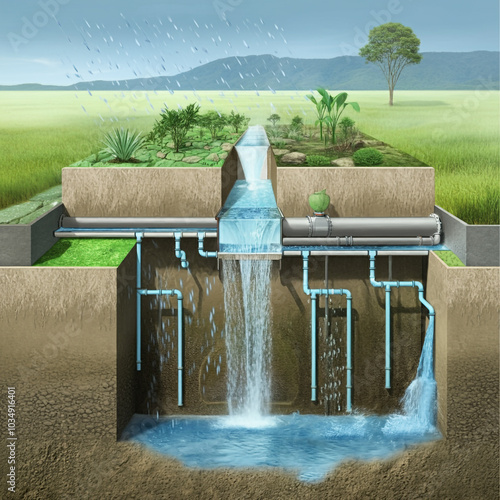 Illustrated water filtratio...