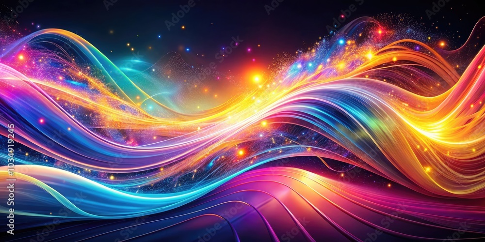 Abstract Digital Waving Lines Background Animation with Fractal Particle Effects for Modern Visuals and Creative Projects Abstract Digital Waving Lines Background Animation with Fractal Particle Effects for Modern Visuals and Creative Projects
