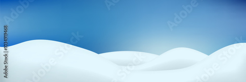 Foto 3d snow and blue sky background