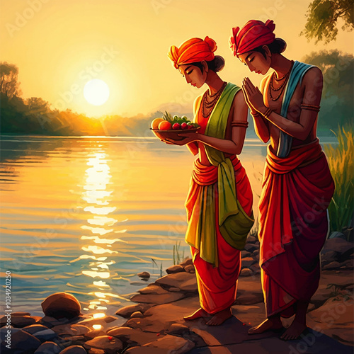 Two people preparing ritual...