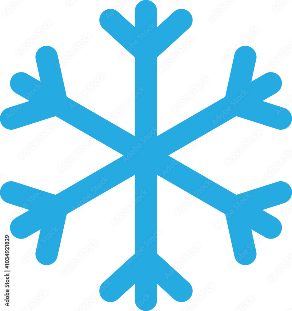Blue snowflake icon isolated on white background . Cold icon . Cold weather icon vector Blue snowflake icon isolated on white background . Cold icon . Cold weather icon vector