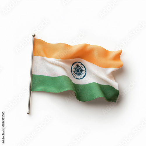 A flag with the colors green, white and orange photo