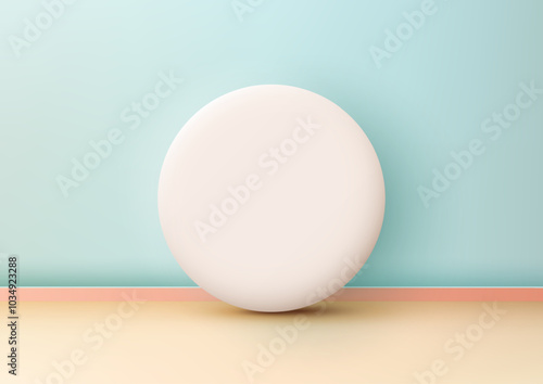 Minimalist White Circle Pla...