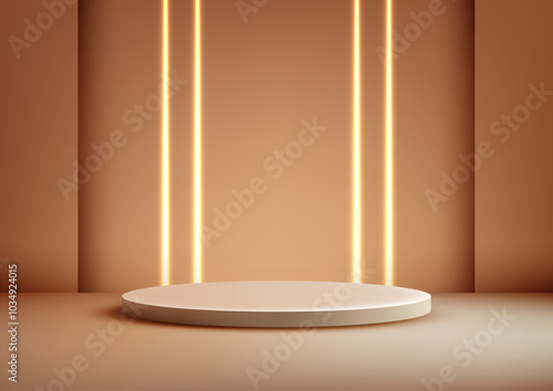 Minimalist 3D Circular Plat...
