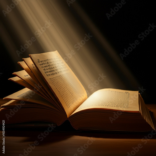 Close-up of a holy book bat...