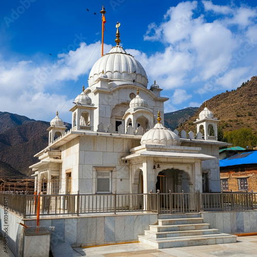 Close-up of a Gurdwara with...
