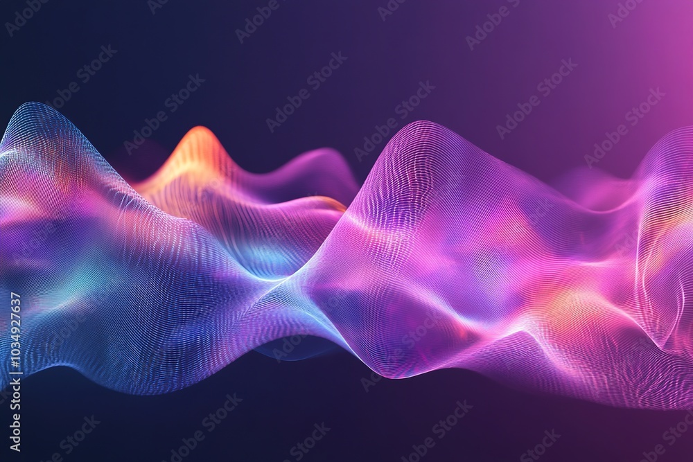 Fototapeta premium Abstract neon wave pattern with vibrant colors