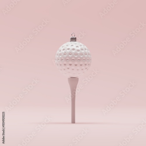 Wallpaper Mural Closeup ball on pink background. 3D render. Torontodigital.ca