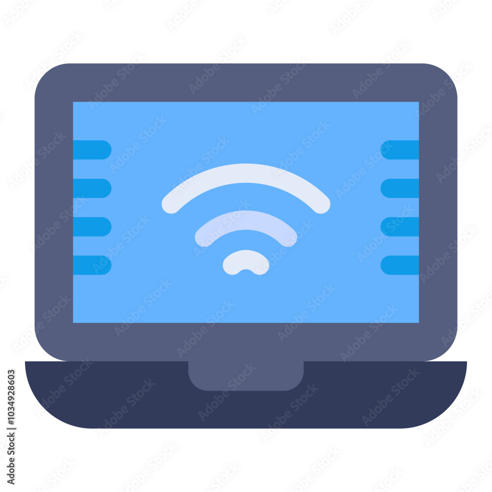 Vector Icon Smart, screen, wireless, laptop, internet Vector Icon Smart, screen, wireless, laptop, internet