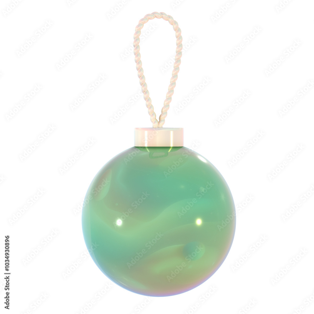 Cute 3d Christmas ball tree decoration ornament stickers illustration Cute 3d Christmas ball tree decoration ornament stickers illustration