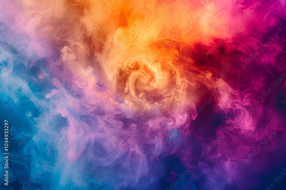 A close up of a colorful cloud of smoke A close up of a colorful cloud of smoke