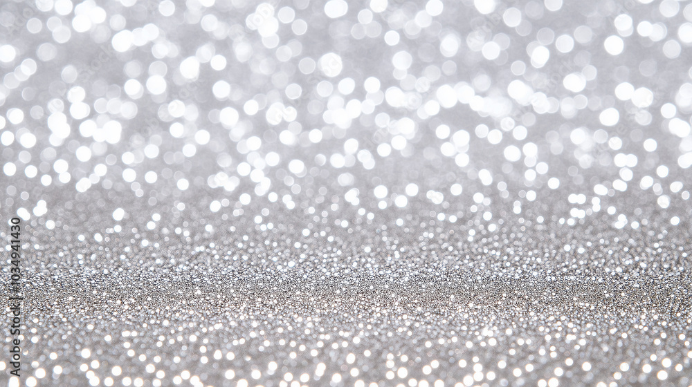 a close-up of sparkling silver glitter, creating a dazzling and festive backdrop a close-up of sparkling silver glitter, creating a dazzling and festive backdrop