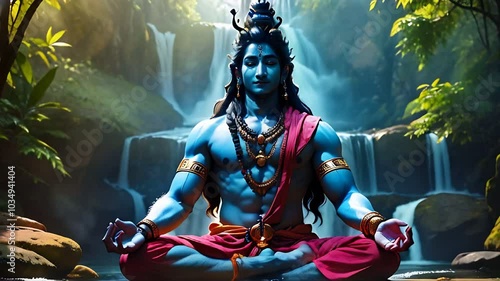 lord shiva meditating concept photo