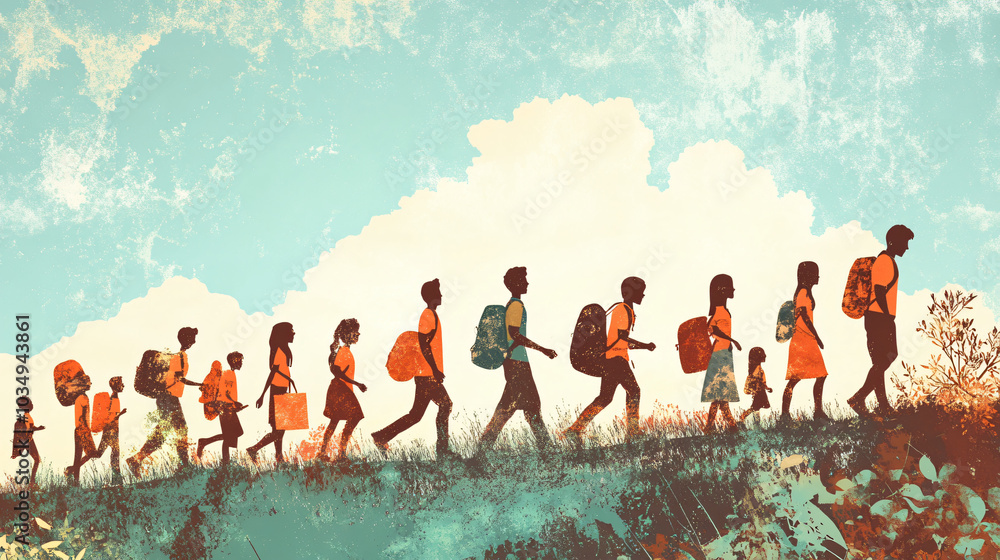 An inspiring visual highlighting youth-led migration initiatives. An inspiring visual highlighting youth-led migration initiatives.