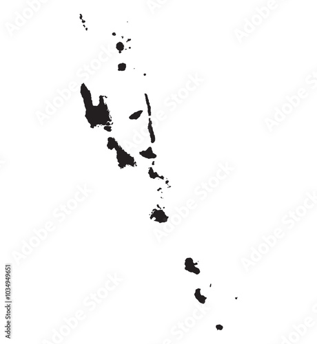 Vanuatu Silhouette Map