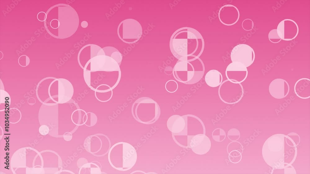 Magenta red color circular shapes element moving upward with check pattern modern design geometrical background Magenta red color circular shapes element moving upward with check pattern modern design geometrical background