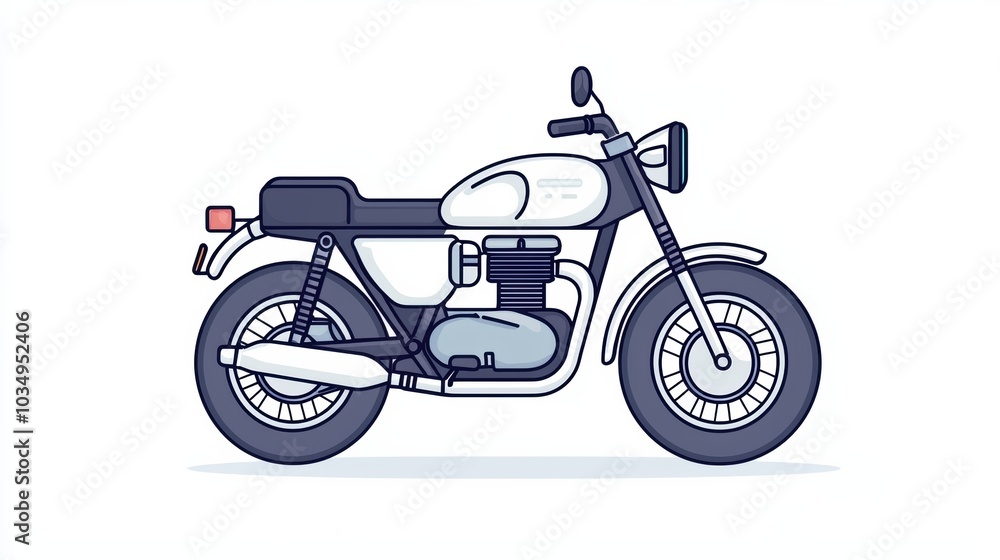 Obraz premium Vintage Motorcycle on the Open Road Exploring Endless Possibilities