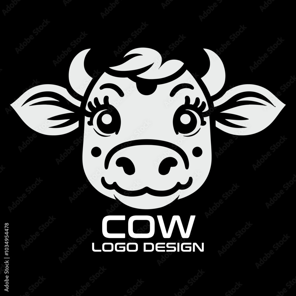 Fototapeta premium Cow Vector Logo Design