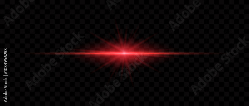 Red laser lines light neon horizontal speed beams movement beautiful flash spark on black checkered background vector