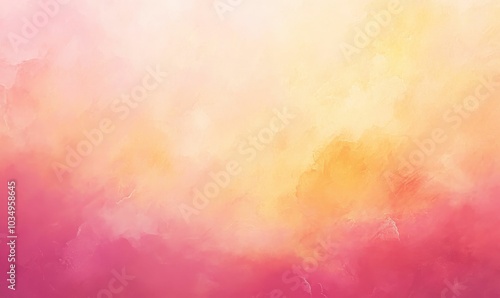 Abstract watercolor background in pink and yellow.