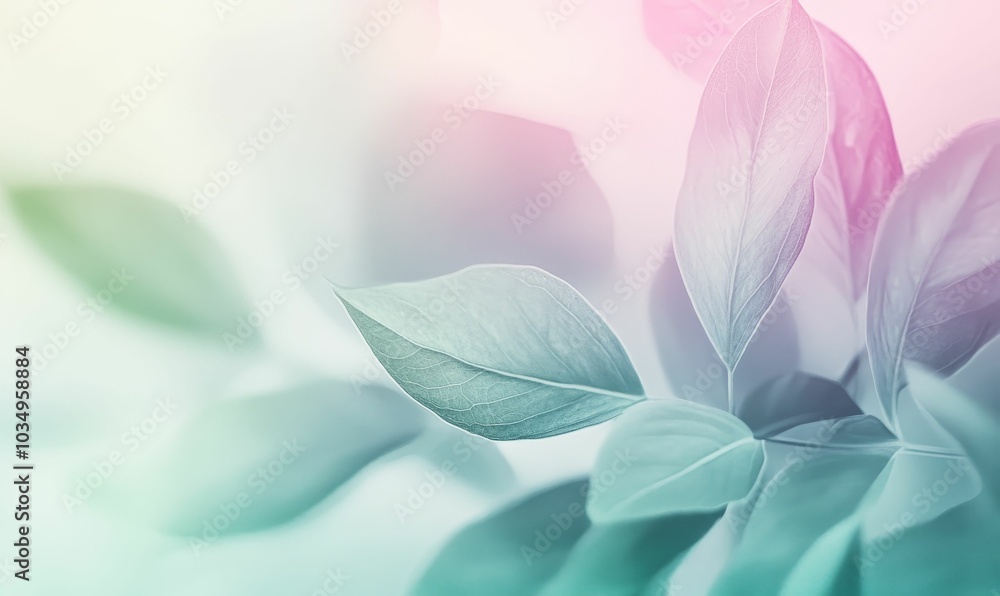 Soft, blurred leaves in pastel tones. Soft, blurred leaves in pastel tones.