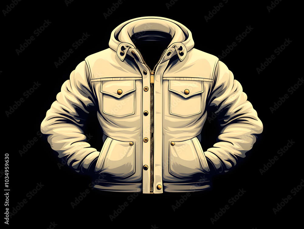 Stylish Beige Hooded Jacket for Men Versatile Casual Outerwear in Modern Fashion Stylish Beige Hooded Jacket for Men Versatile Casual Outerwear in Modern Fashion