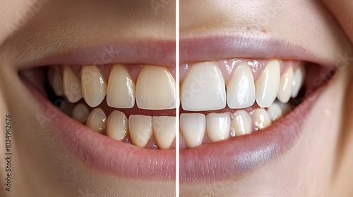 Smile makeover success story, highlighting before-and-after veneer results, with a patient's teeth going from uneven and yellowed to flawlessly bright and straight