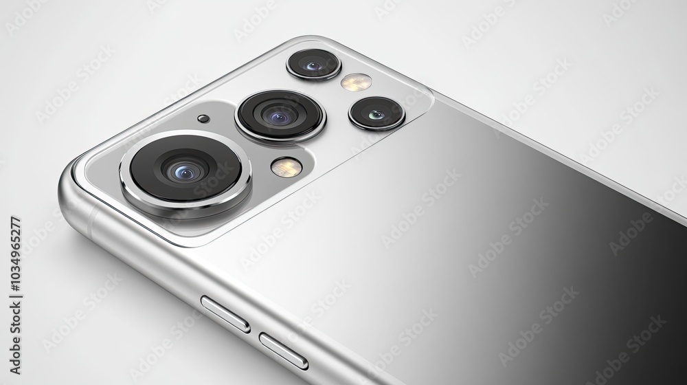 Fototapeta premium Modern Smartphone Close-Up with Camera Details