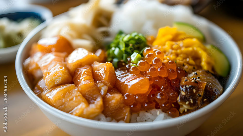 Salmon, Rice, and Seaweed: A Delicious and Healthy Japanese Meal Salmon, Rice, and Seaweed: A Delicious and Healthy Japanese Meal
