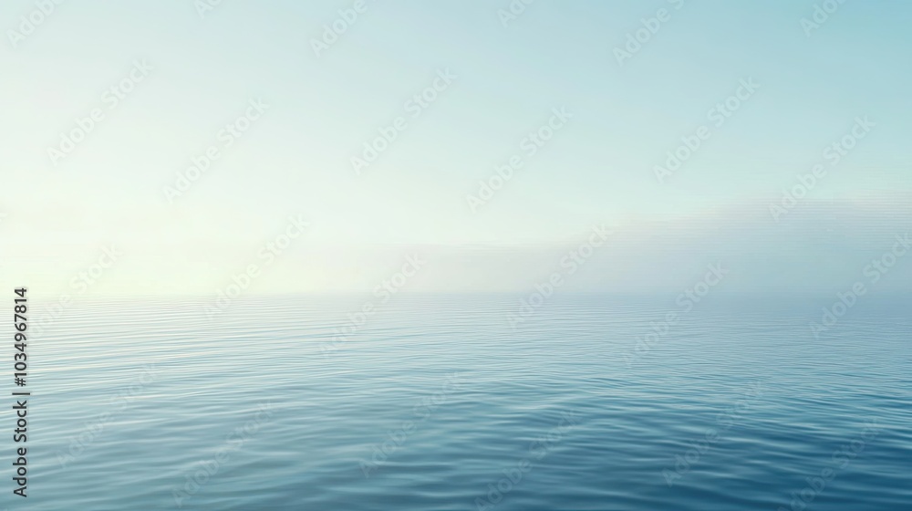 Tranquil Ocean View Under Soft Morning Light Tranquil Ocean View Under Soft Morning Light