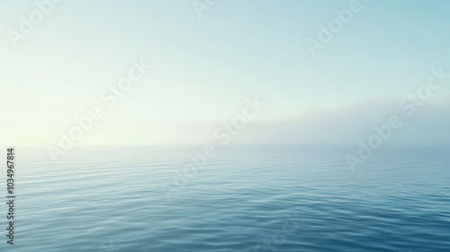 Tranquil Ocean View Under Soft Morning Light